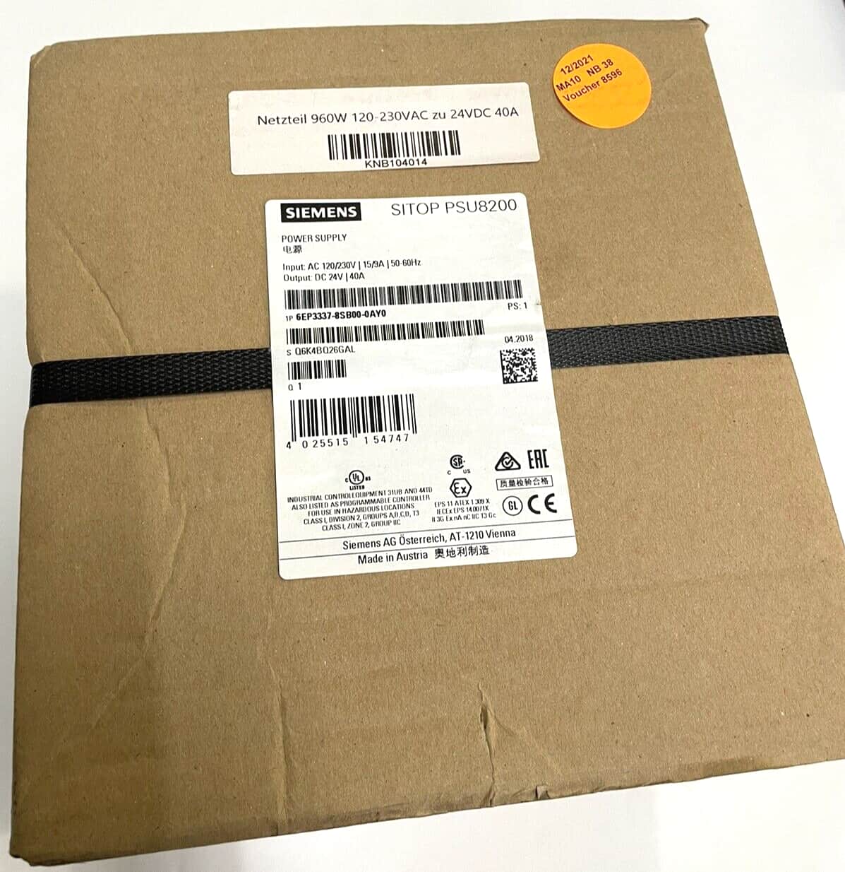 SIEMENS Netzteil SITOP PSU8200 6EP3337-8SB0-0AY0 Neu