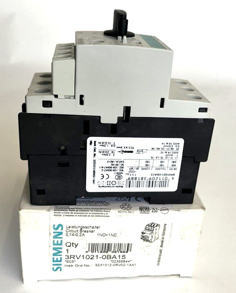 Siemens Leistungsschalter 3RV1021-0BA15
