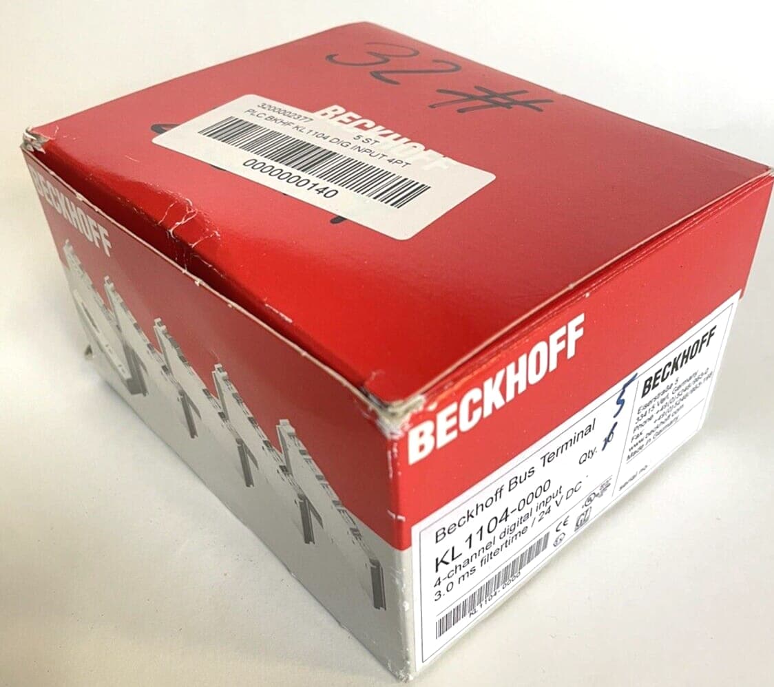 5xpcs BECKHOFF Digital-Eingangsklemme 4-Kanal Typ: KL1104 24VDC