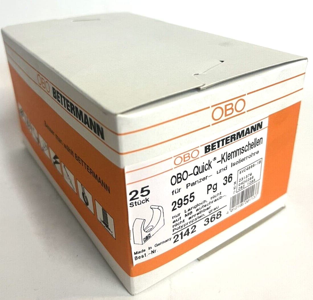 OBO Quick Klemmschelle 2955 GL Pg 36 GL-Klemmschellen 25 Stk Neu / OVP