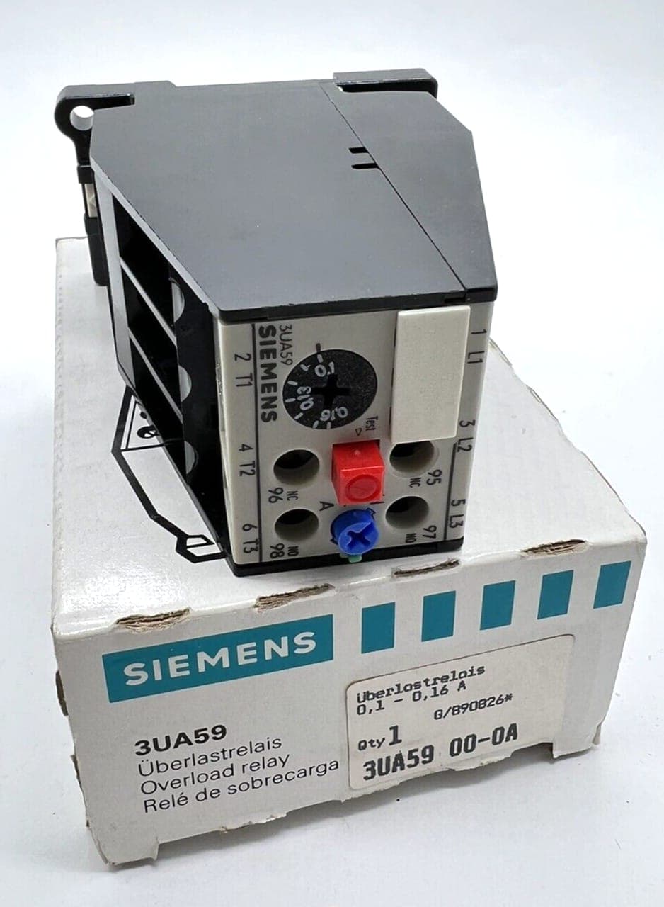 Siemens Überlastrelais 3UA59 00-0A Overload Relay 3UA5900-0A 0,1-0,16 A Relais
