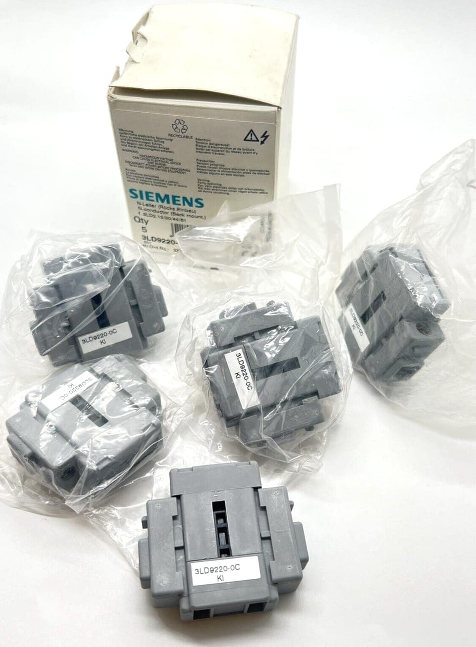 5 Pcs Siemens 3LD9220-0C Neutralleiter- E01 NEU / OVP