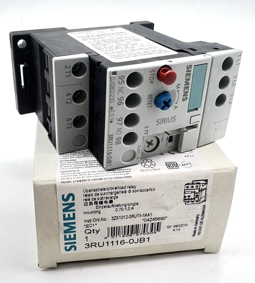 Siemens SIRIUS Überlastrelais 3RU1116-0JB1 | 3RU1116-0JB1 | E:01 Neu/ OVP