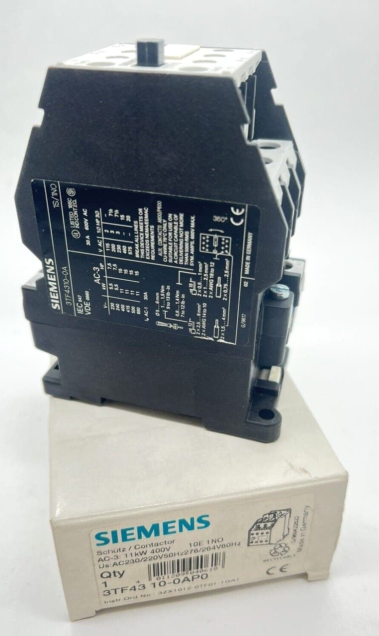 Siemens 3TF43 10-0AP0 Schütz / Contactor Neu / OVP