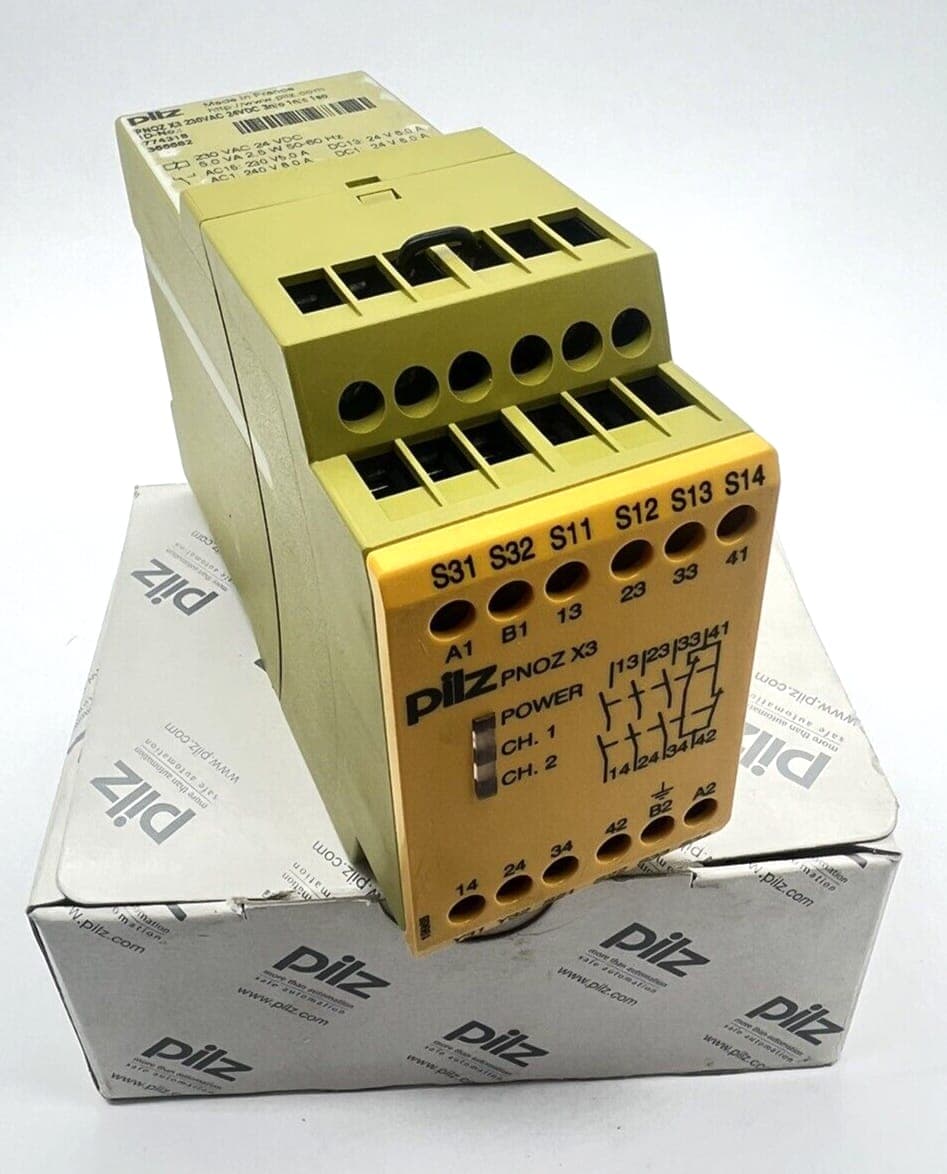 Pilz PNOZ X3 230VAC 24VDC 3n/o 1n/c 1so / 774318 Sicherheitsschaltgerät (366682)