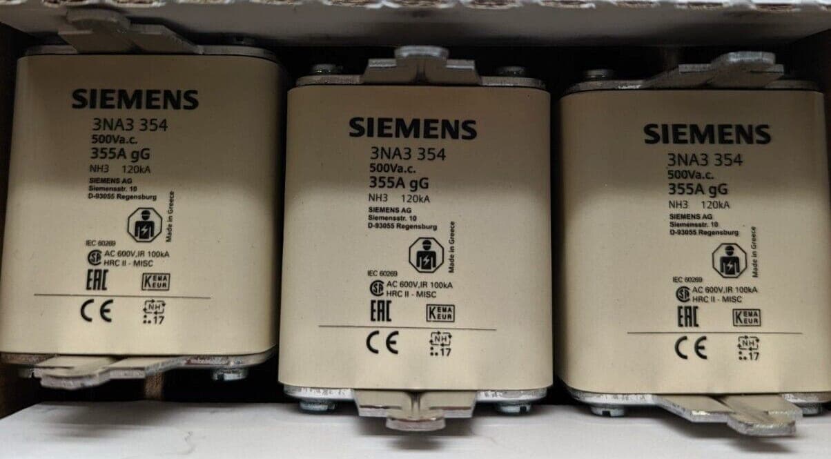 SIEMENS 3NA3 354 NH3 355A 500V NH Sicherungseinsatz