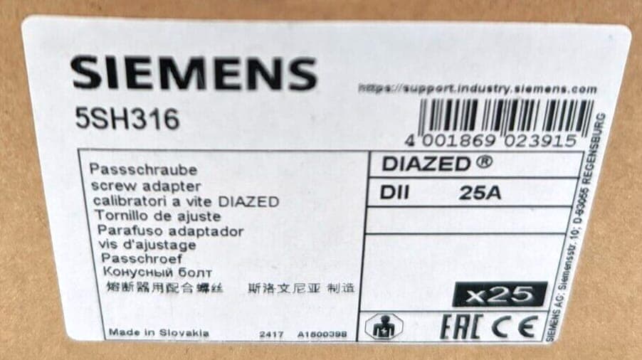 Siemens Passschraube 5SH316 (20Stk.) OVP