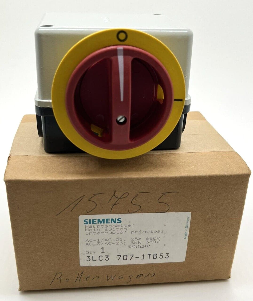 Siemens 3LC5 707-1TB 53 Hauptschalter Not-Aus- Schalter NEU / OVP