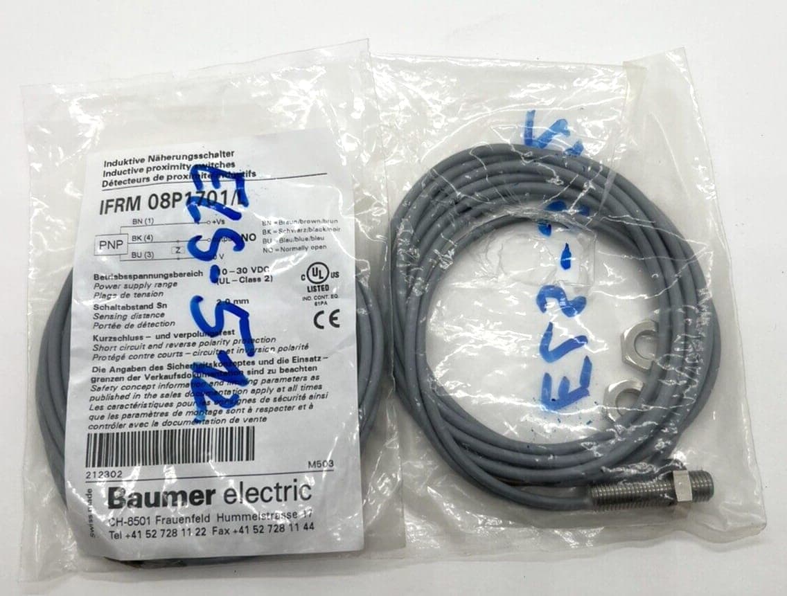 2xBaumer IFRM 08P1701/L Nährungssensor Proximity Sensor NEU