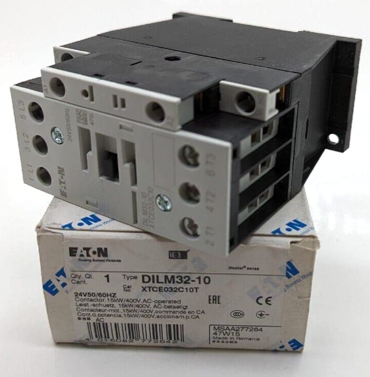 EATON DILM32-10 Leistungsschütz 3polig 3S +1S 24V AC 15kW 60Hz