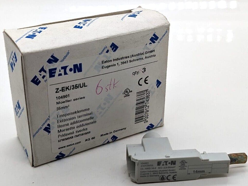 EATON Z-EK/35/UL Einspeiseklemme Sammelschienenklemme Schienenklemme Klemme 35mm