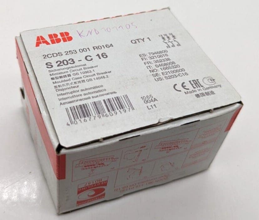 ABB S203 C16-Leitungsschutzschalter * 3 POLIG * ⚡️ ⚡ – Bild 1