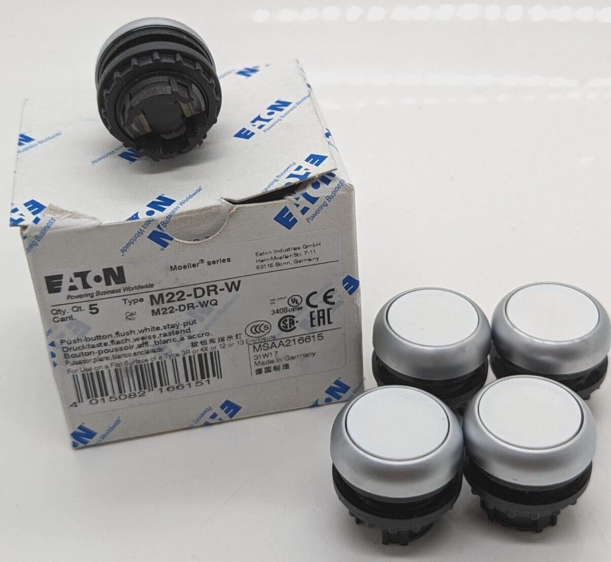 Eaton M22-DR-W Drucktaste weiß 5 Stück (1x 3st)