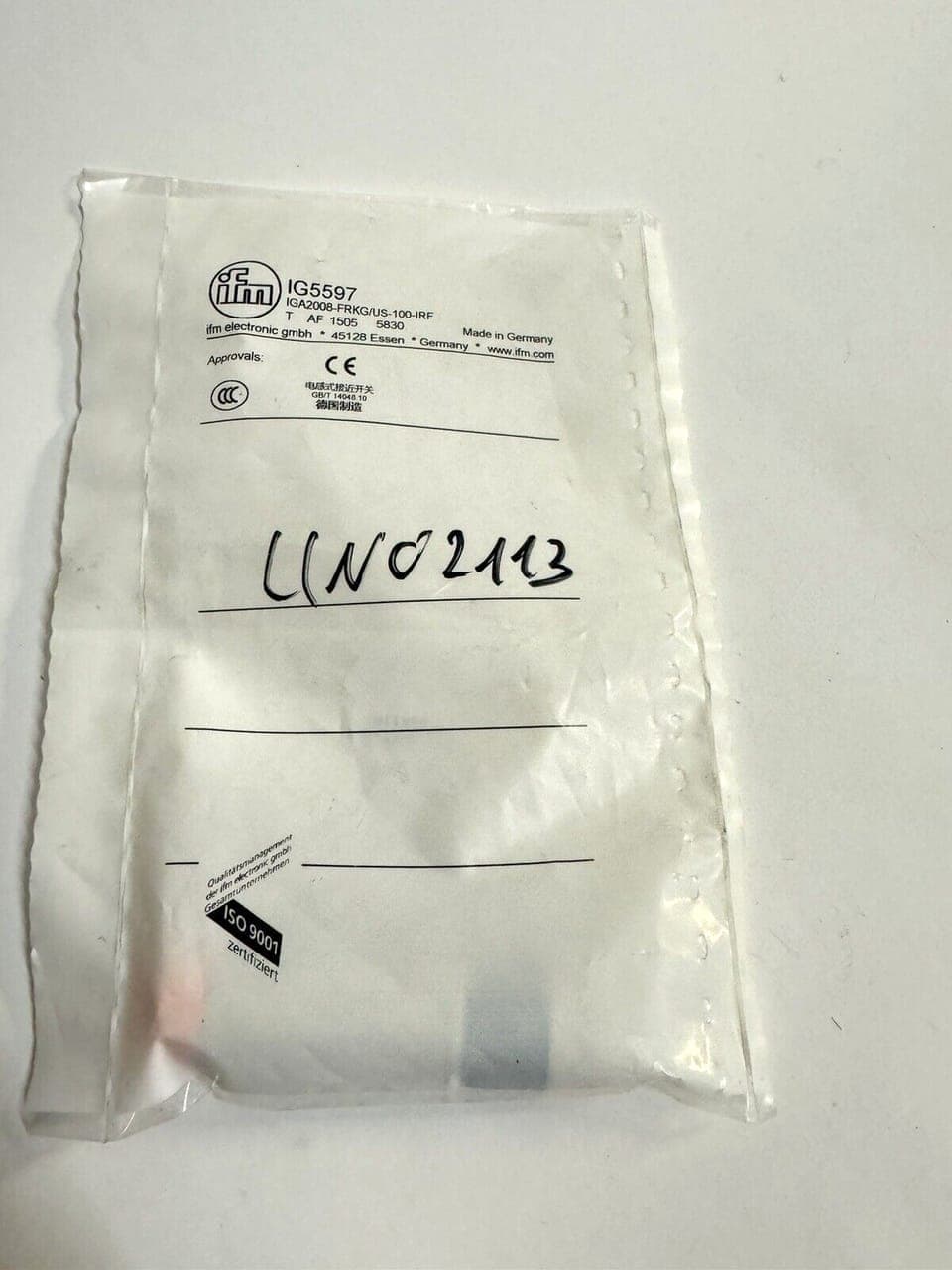 ifm Induktiver Sensor IG5597 IGA2008-FRKG/US-100-IRF