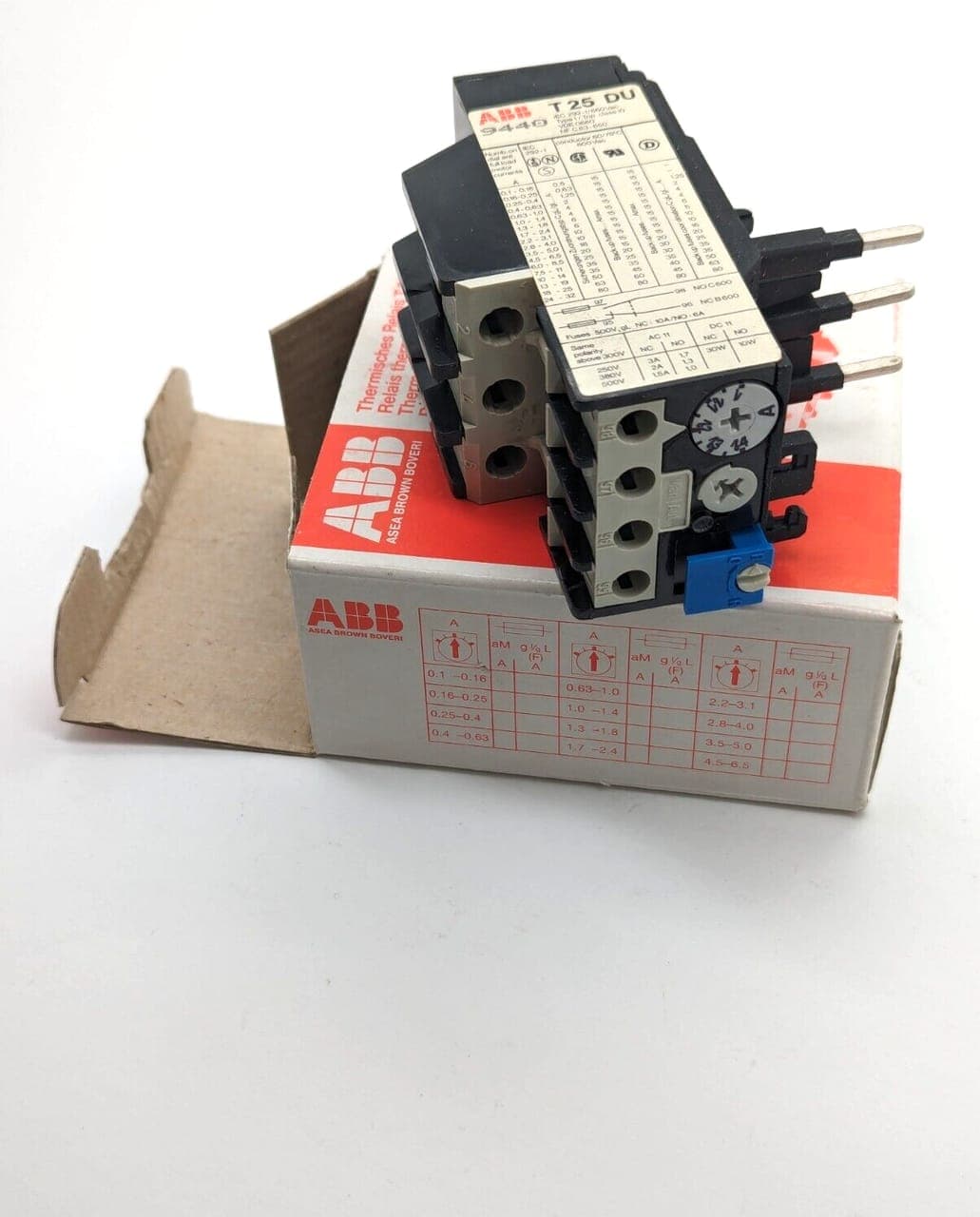 ABB T25 DU 1,4 Thermisches Relais 1 - 1,4A NEU