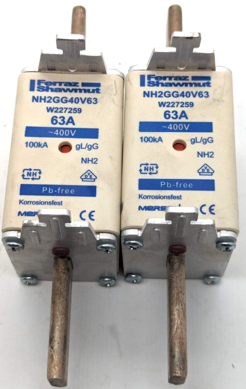 2x Ferraz Shawmut Sicherungseinsatz NH2GG40V63 W227259 /63A