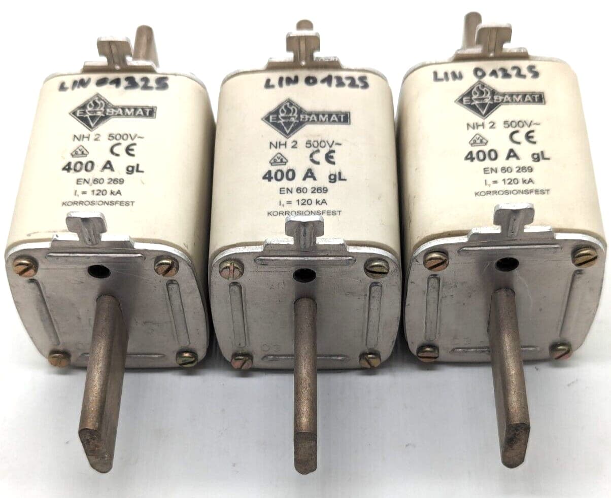 3x Balse Bamat NH2-Sicherungseinsatz 400A | 500V~ | 120kA
