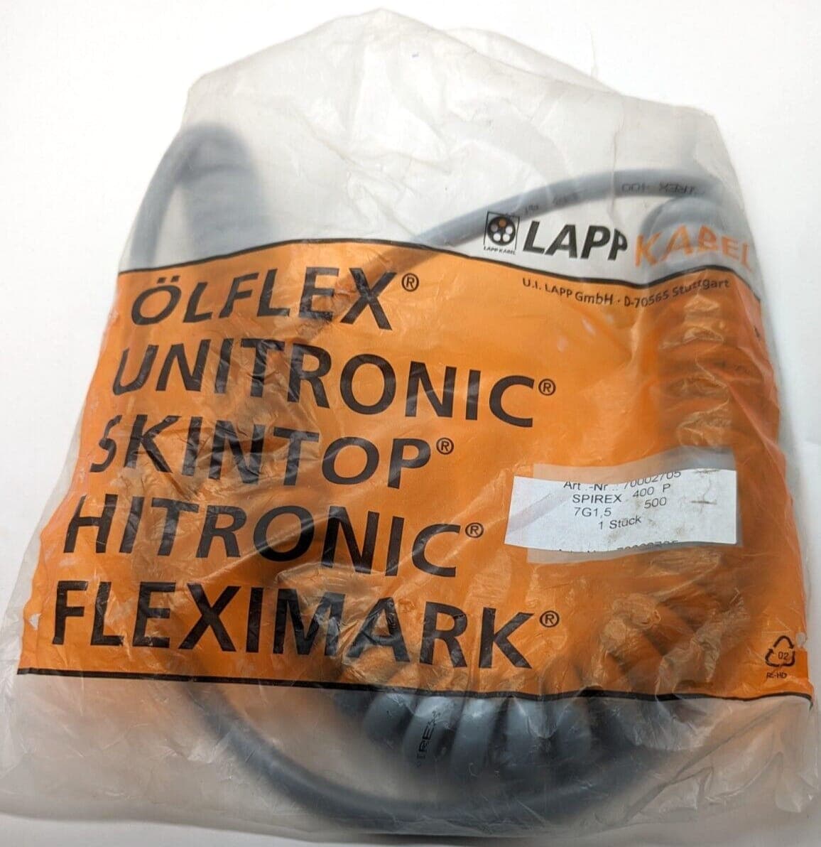 Lapp Kabel ÖLFLEX Spirex 400 P -7G1,5 - 500 - 70002705