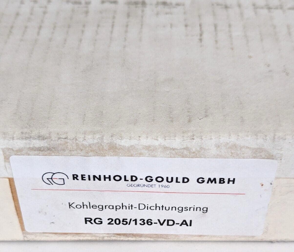 REINHOLD GOULD Kohlegraphit -dichtungsring RG 205/136-VD-AI