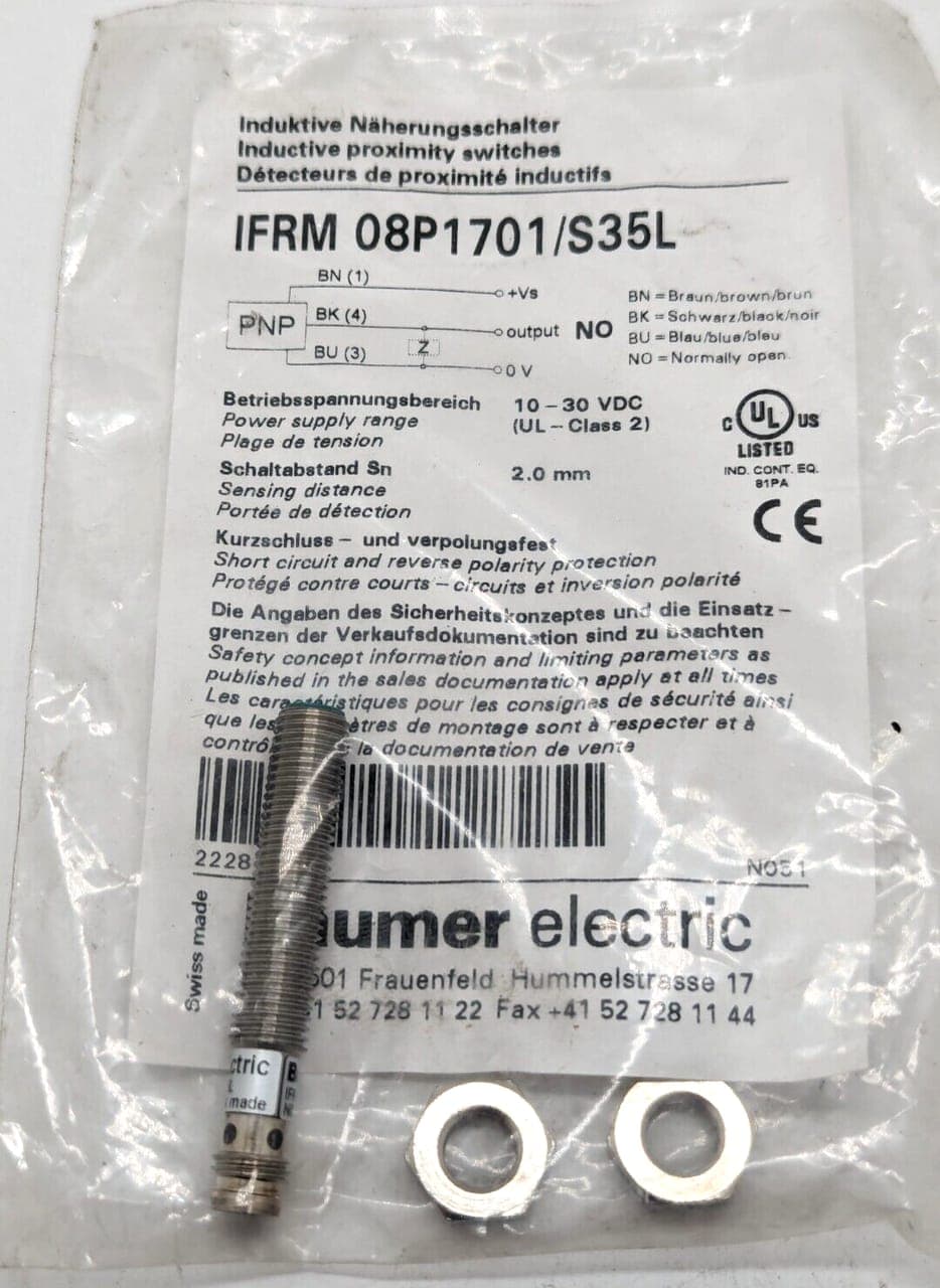 Baumer IFRM 08P1701/S35L Induktiver Nährungsschalter NEW OVP