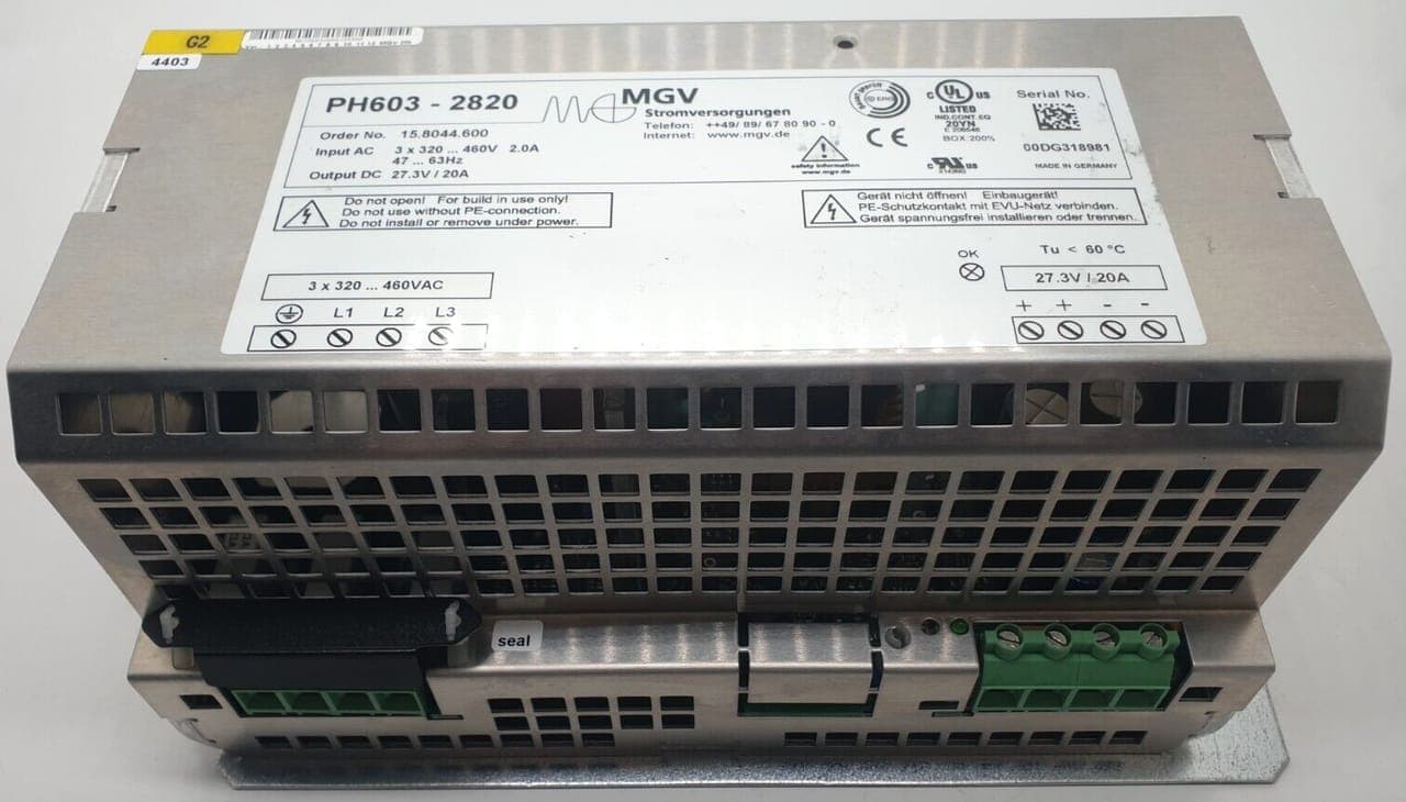 MGV PH603-2820 Stromversorgung 15.8044.600