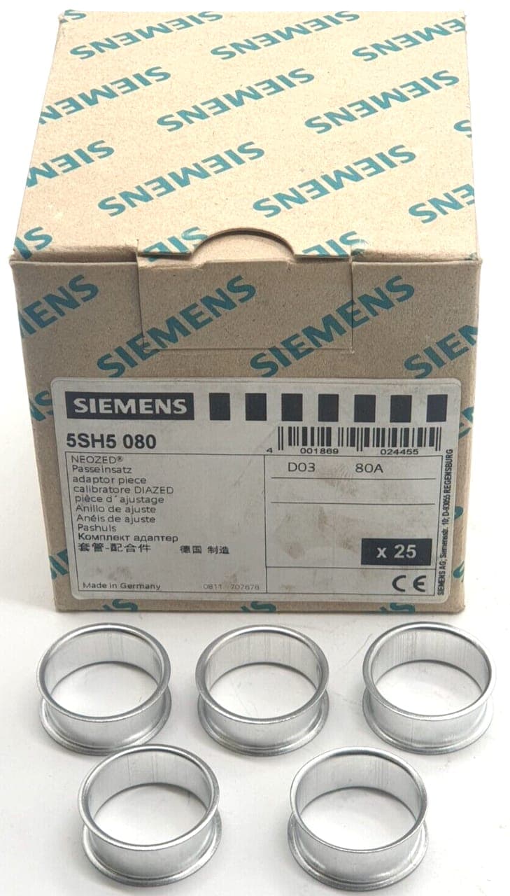 25x Siemens 5SH5 080 Passschraube D03 80A Schraub-Passeinsatz NEW OVP