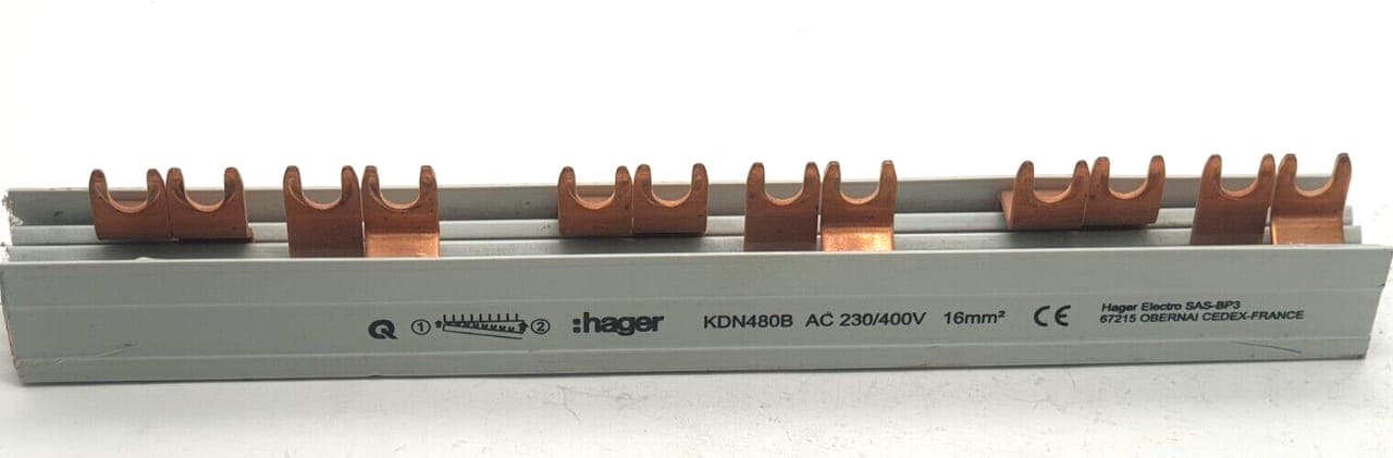 Hager Phasenschiene KDN480B grau Phasenschienen Phasenschiene