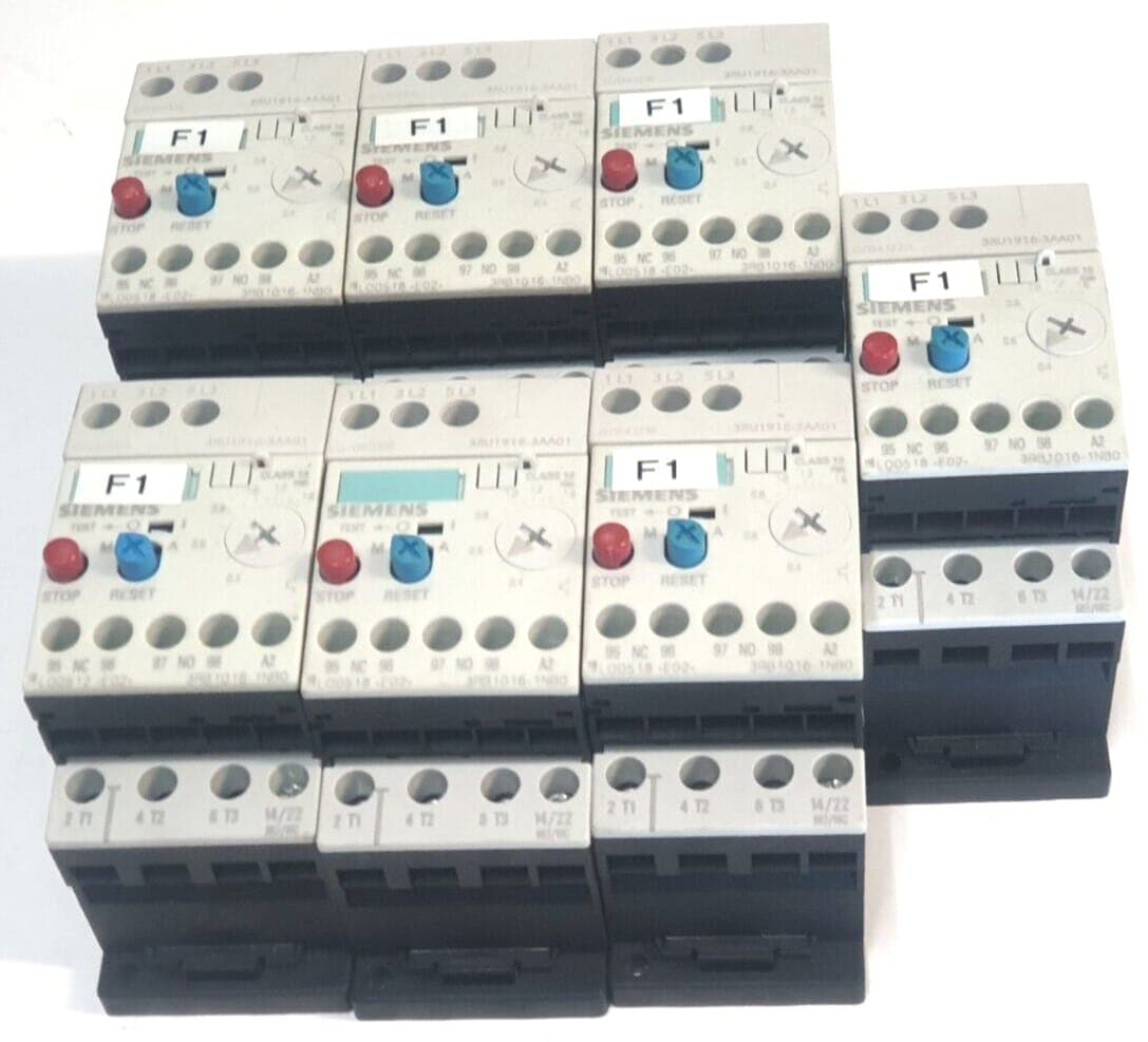 7x Siemens 3RB1016-1NB0 Überlastrelais