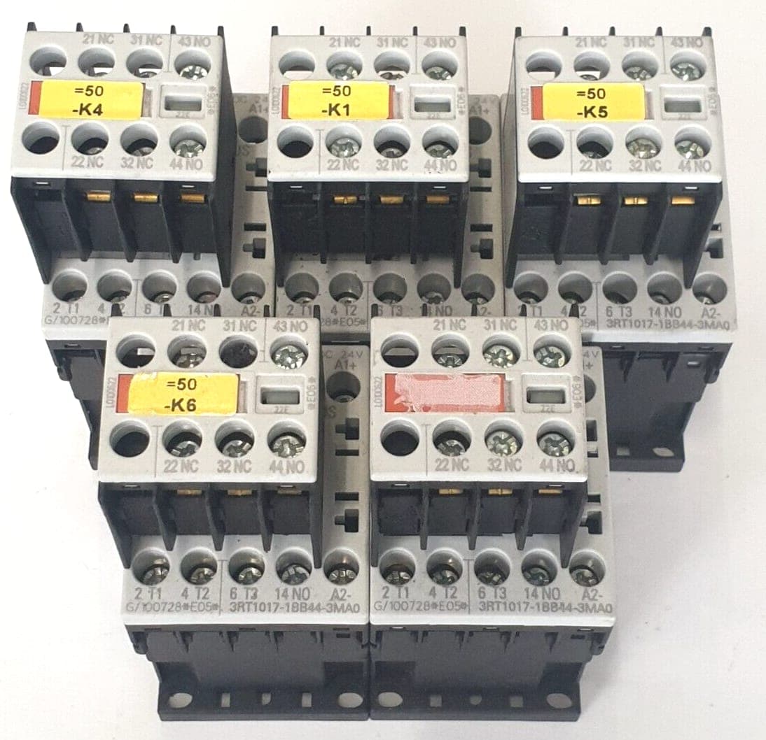 5x Siemens 3RT1017-1BB44-3MA0 Schütz