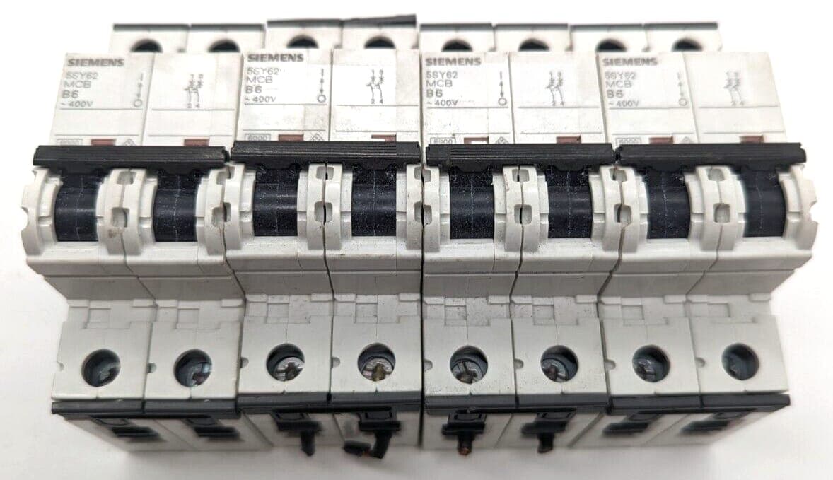 4x Siemens 5SY62 MCB B6 Leitungsschutzschalter