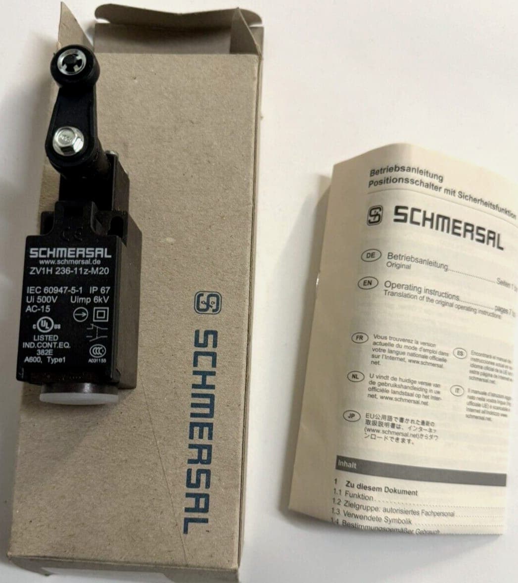 Schmersal ZV1H 236-11z-M20 Positionsschalter Rollhebel NEU OVP