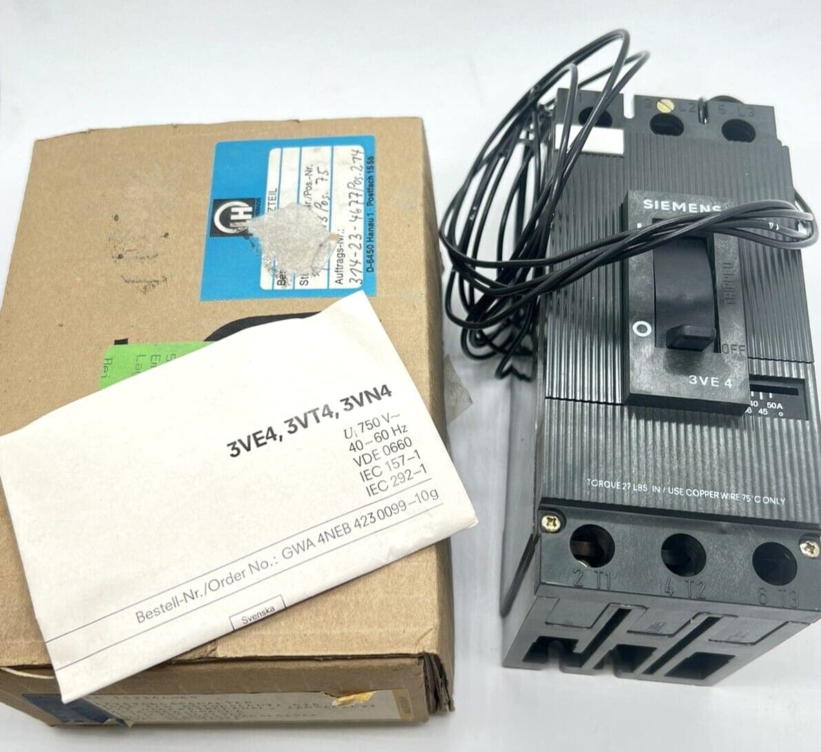 Siemens 3VE420 Leistungsschalter NEW OVP