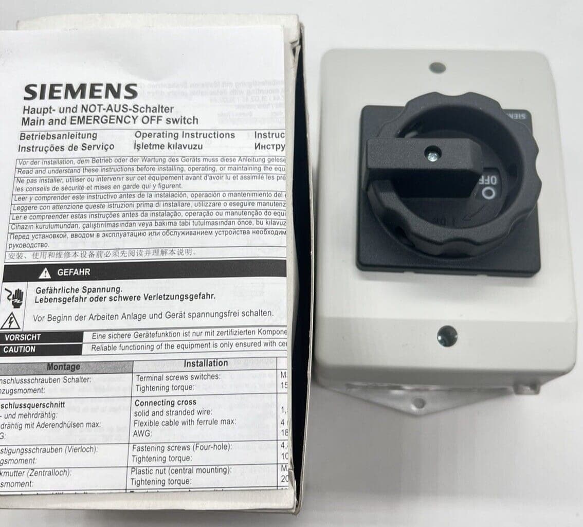 Siemens 3LD2164-1GP51 Hauptschalter NEW OVP