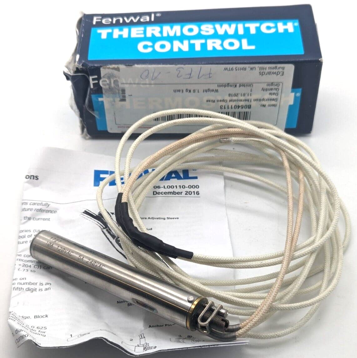 Fenwal 1727 Thermoswitch Control 01-017002-301 NEW OVP