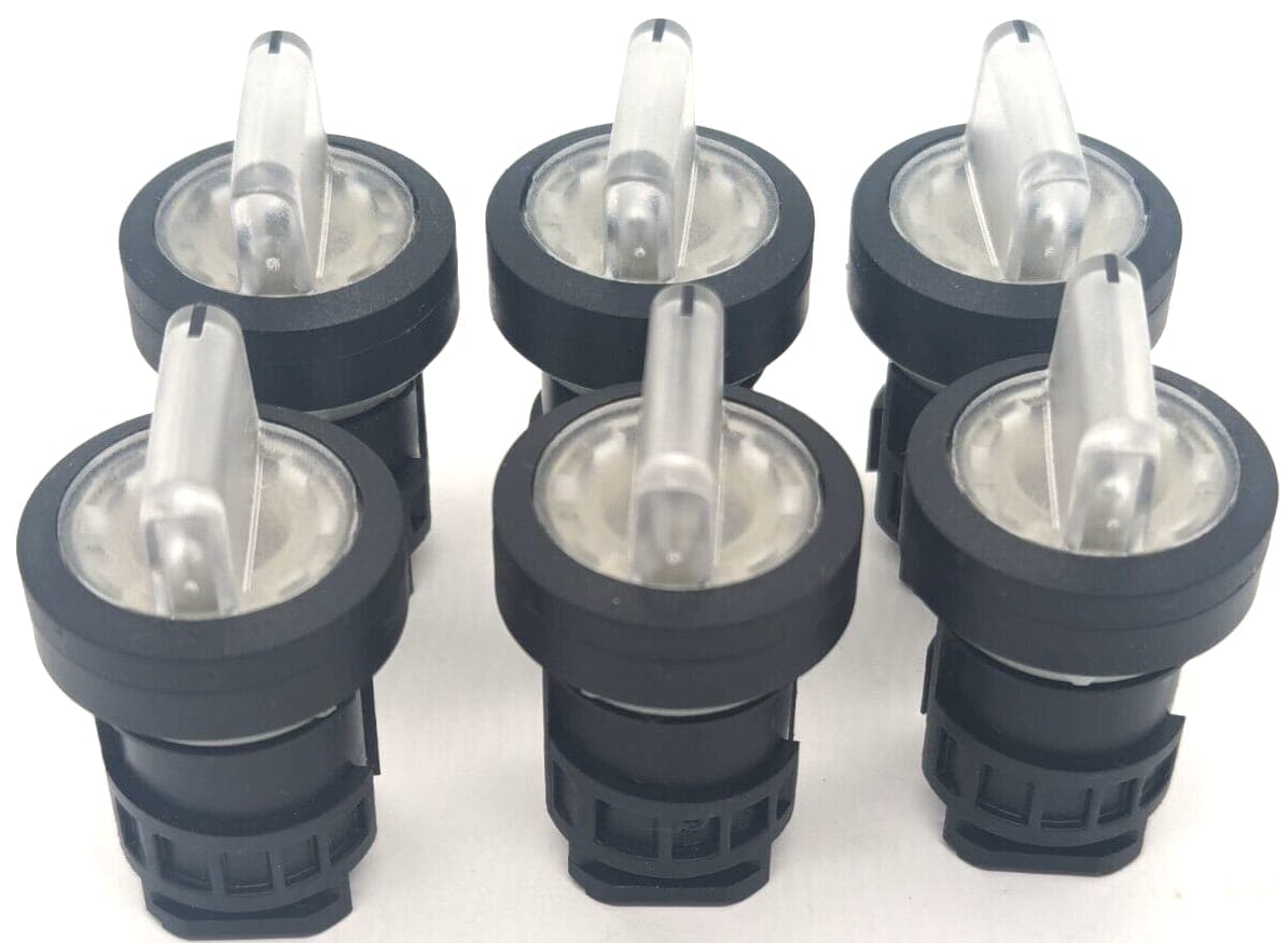 6x Siemens S3B3 001-2DA71 Rastend 3 Pos weiss Wahlschalter