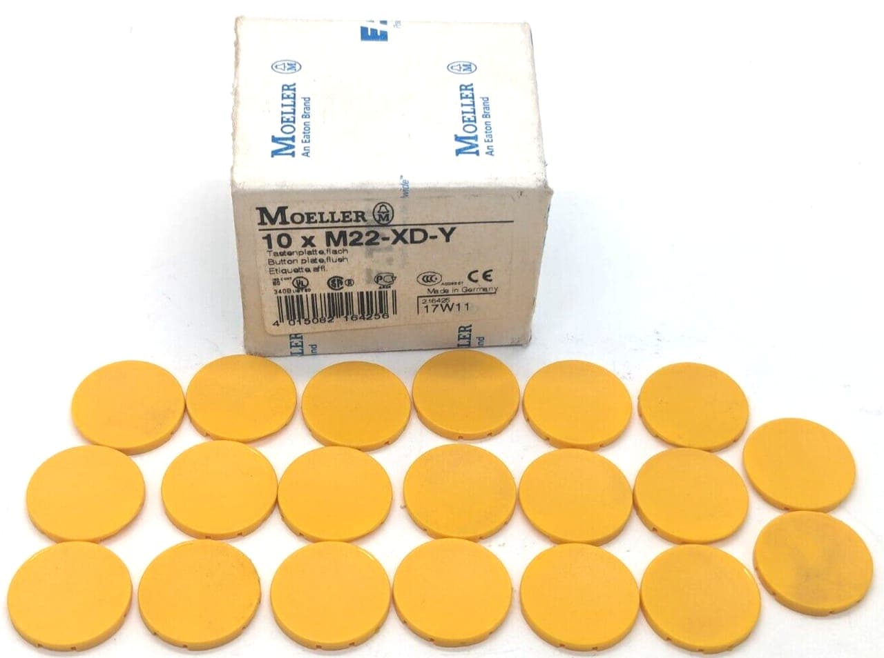 20x Eaton M22-XD-Y Tastenplatte gelb NEU