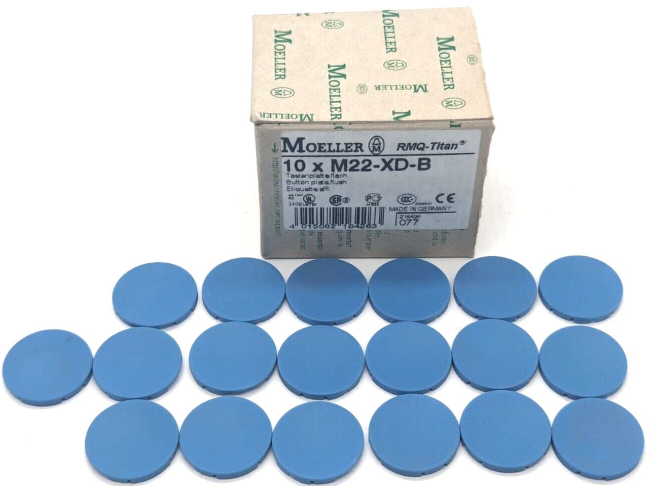 19x Moeller M22-XD-B blau Tastenplatte NEU