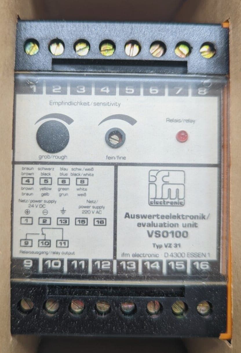 IFM VS0100 Typ VZ 31 Auswertelektronik NEU OVP