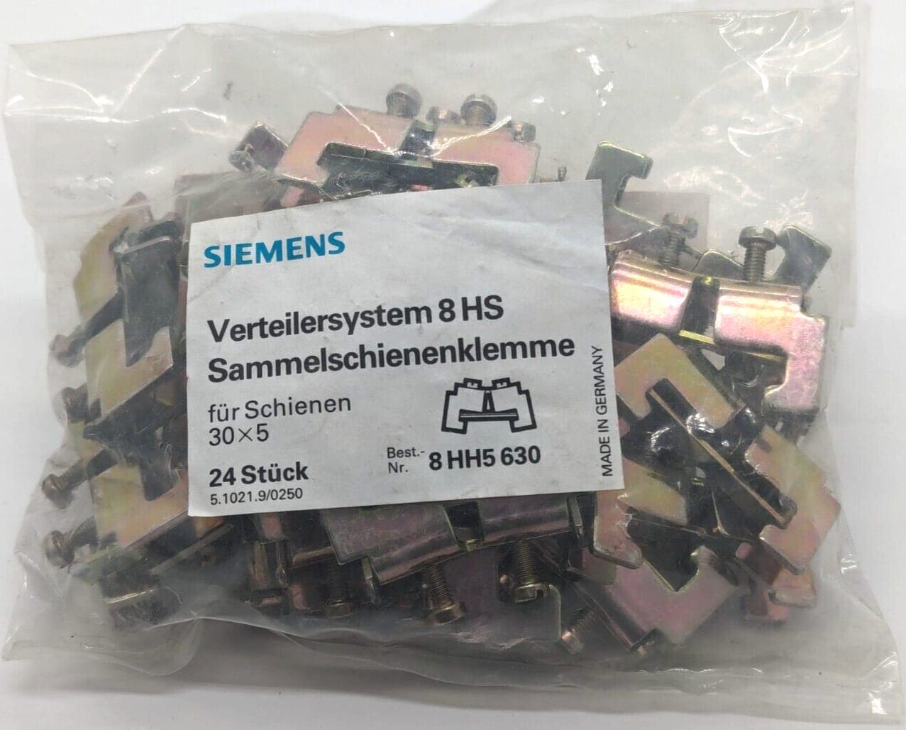 24x Siemens Verteilersystem 8HS Sammelschienenklemme für Schienen 30x5 8HH5 630