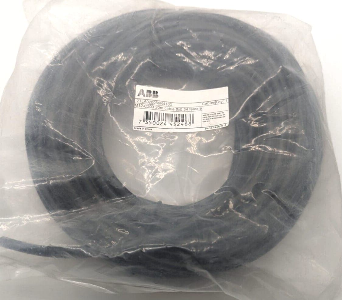 ABB 2TLA020056R4100 M12-C203 20m cable 8x0.34 female Anschlusskabel NEU OVP
