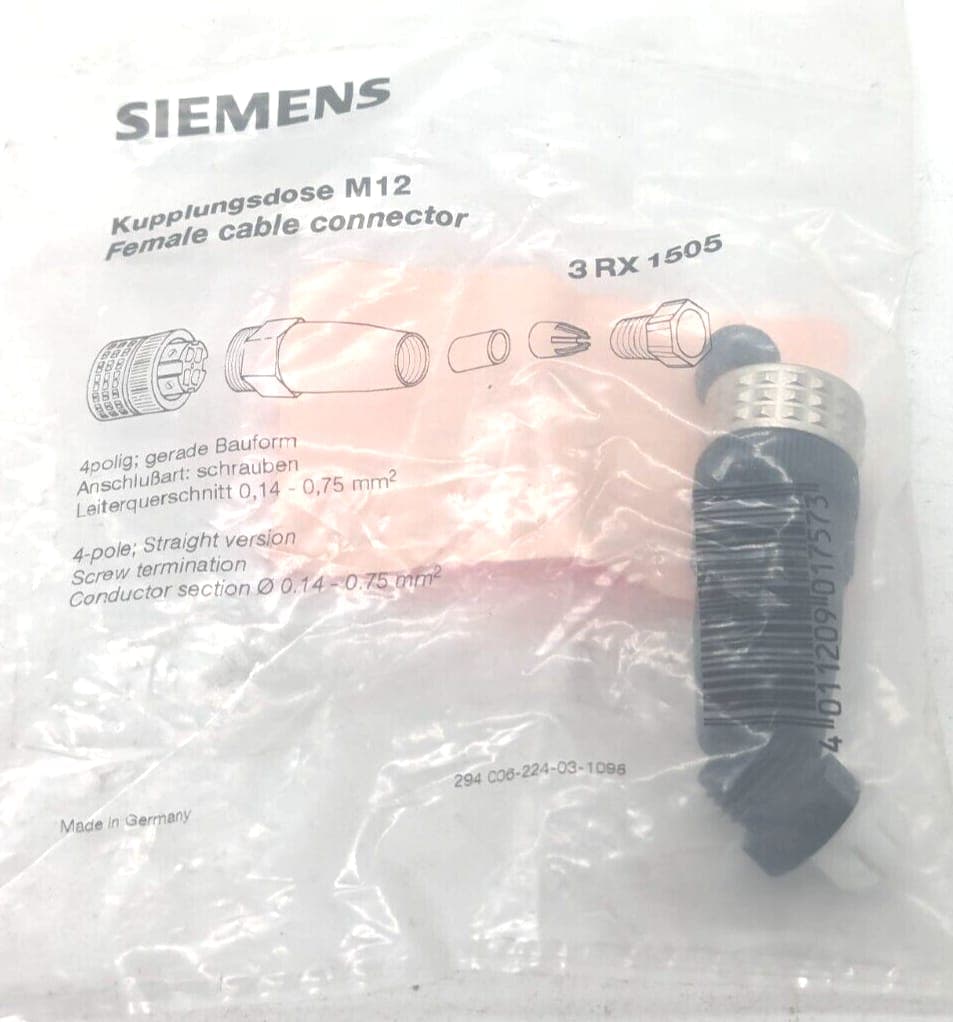 Siemens 3RX 1505 Kupplungsdose M12 NEU OVP