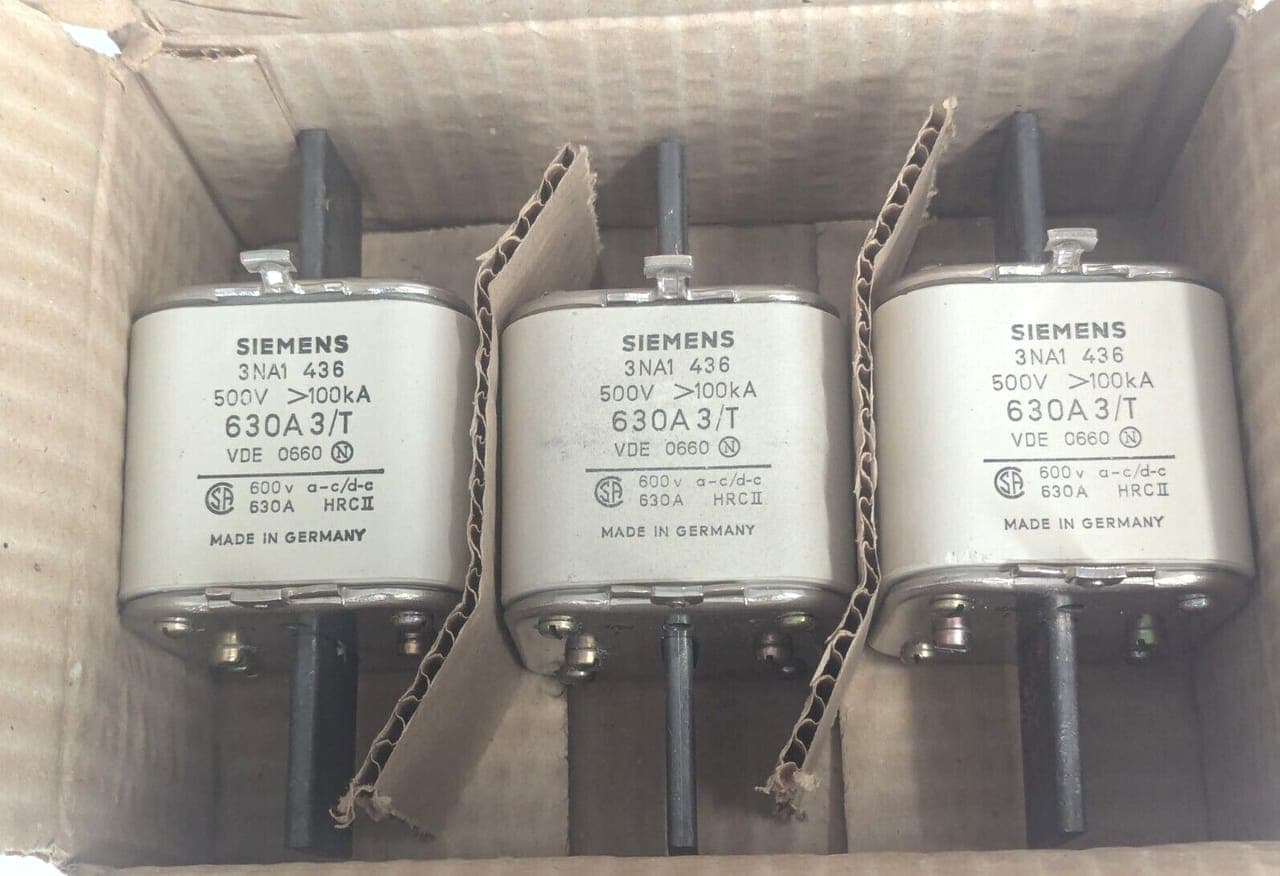 Siemens 3NA1 436 NH-Sicherungeinsatz 630A3/T *3 Stück * NEU OVP