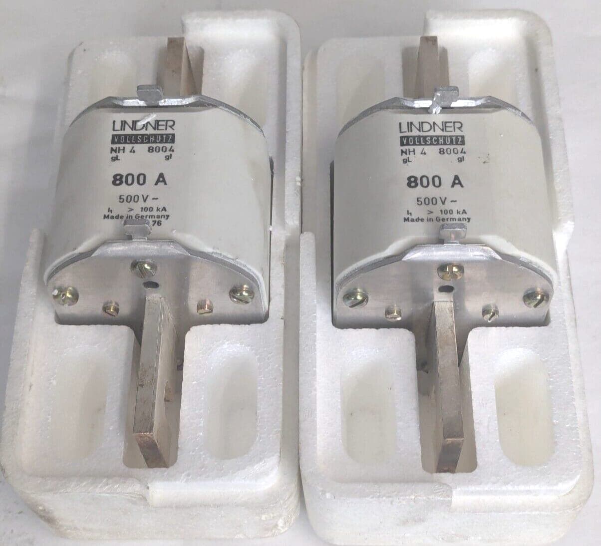 2x Linder Vollschutz NH4 8004 800A 500V 100KA NH4a-gL/gl NEU OVP