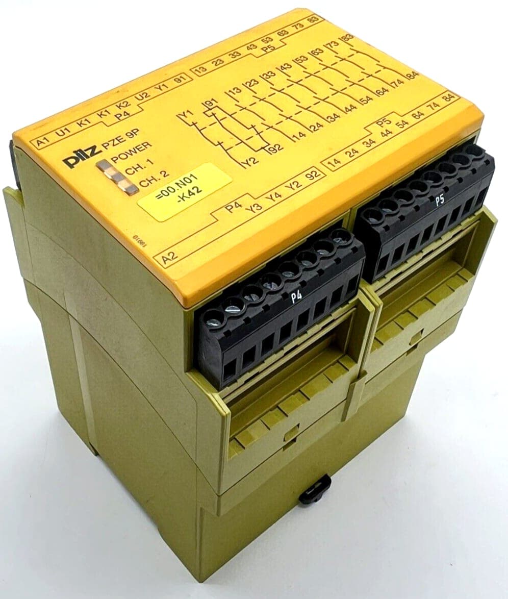 Pilz PZE 9P 24VACDC 8n/o 1n/c Sicherheitsrelais 777140