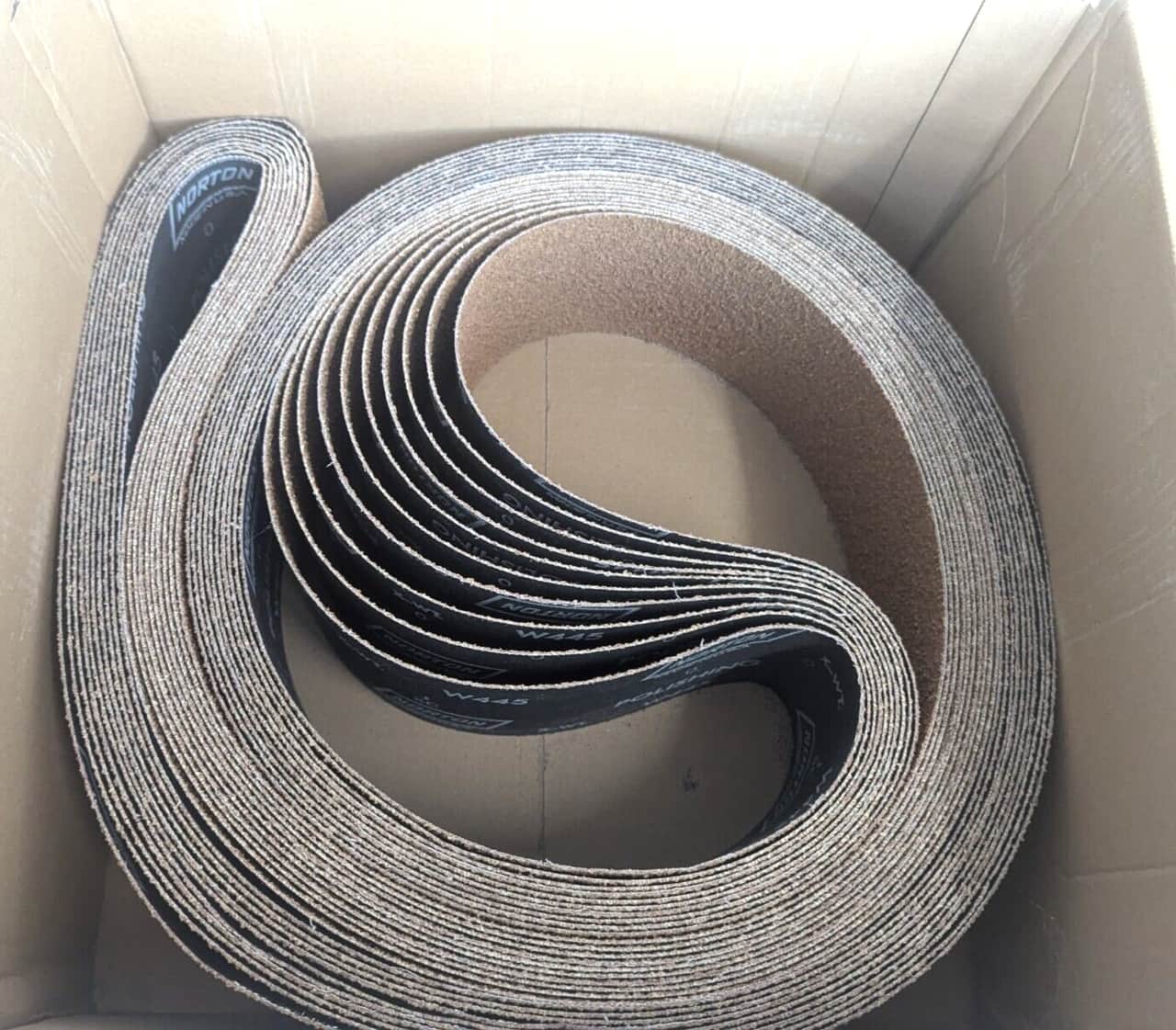 10 x NORTON W445 100 x 3000 mm Schleifband NEU