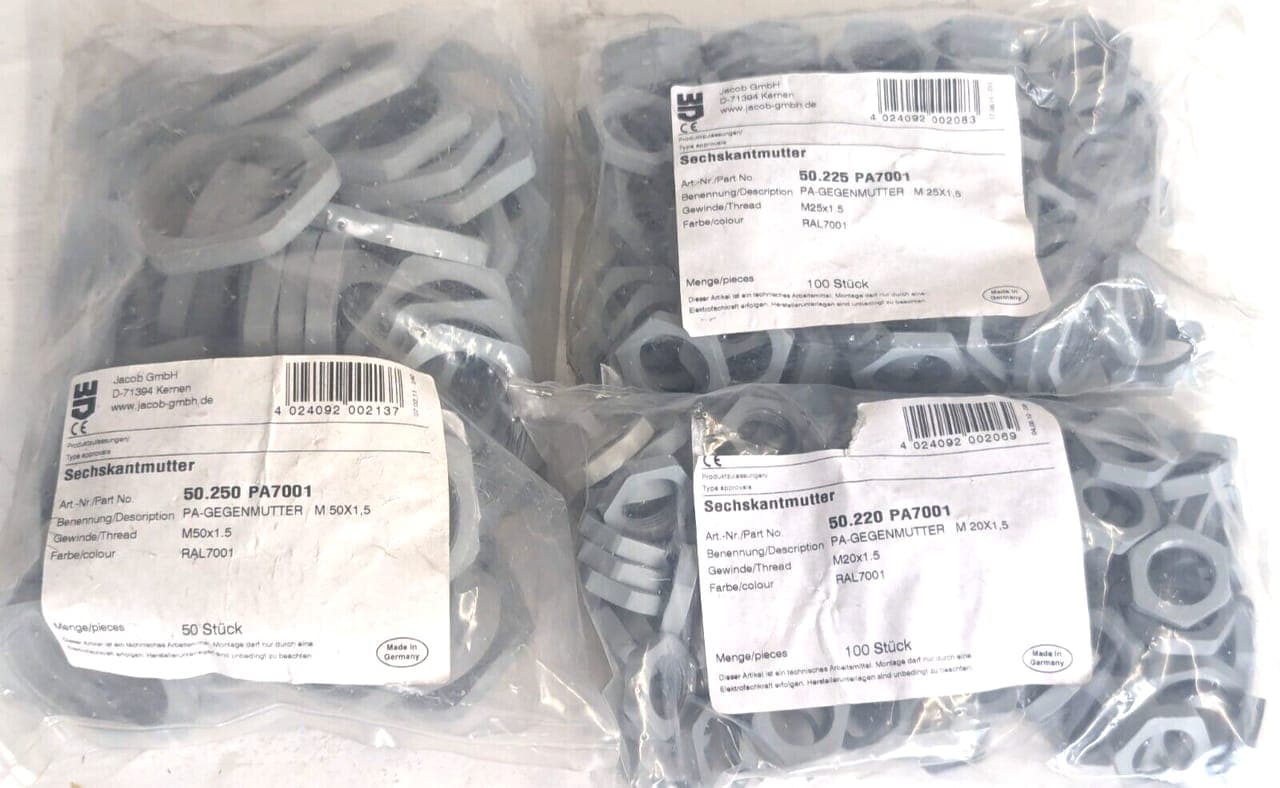 Jacob 50.250 PA7001 M50x1,5 +50:220 +50.225 Sechskantmutter NEU