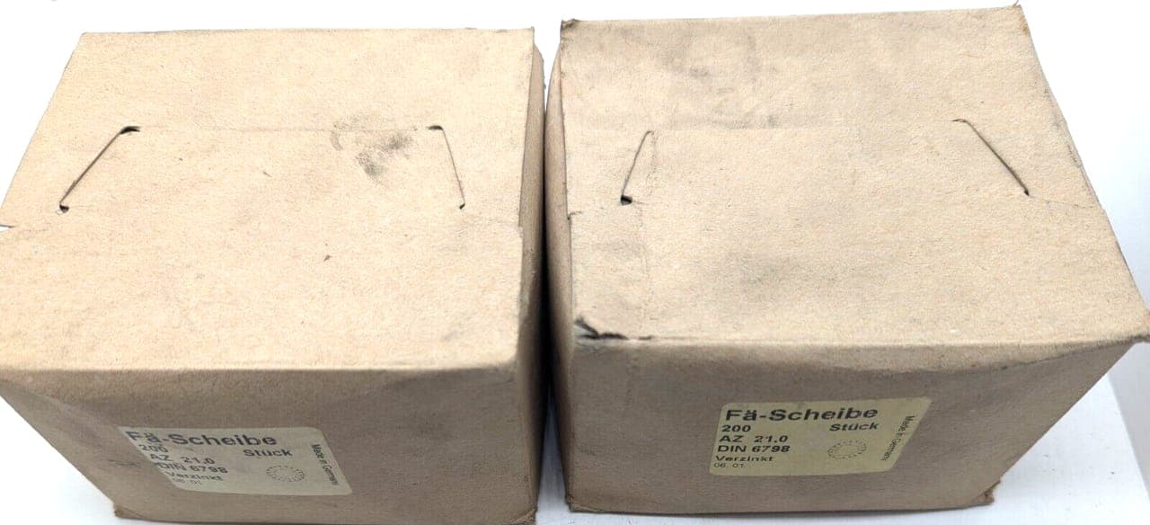 2x Fächerscheiben DIN 6798 verzinkt AZ21 Zahnscheiben