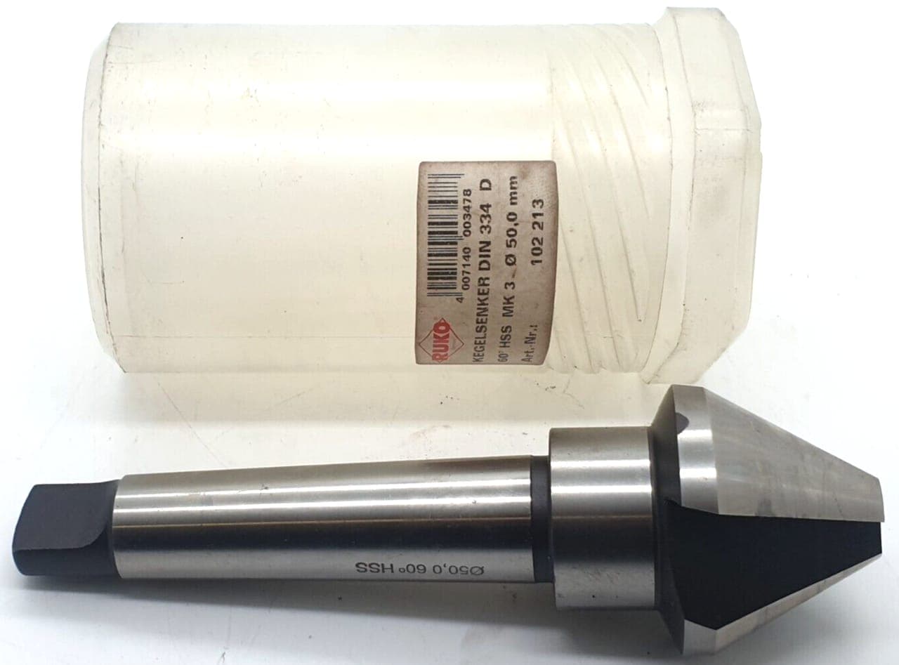 RUKO Kegelsenker DIN 334 D 60 °HSS MK 3-Ø 50 mm