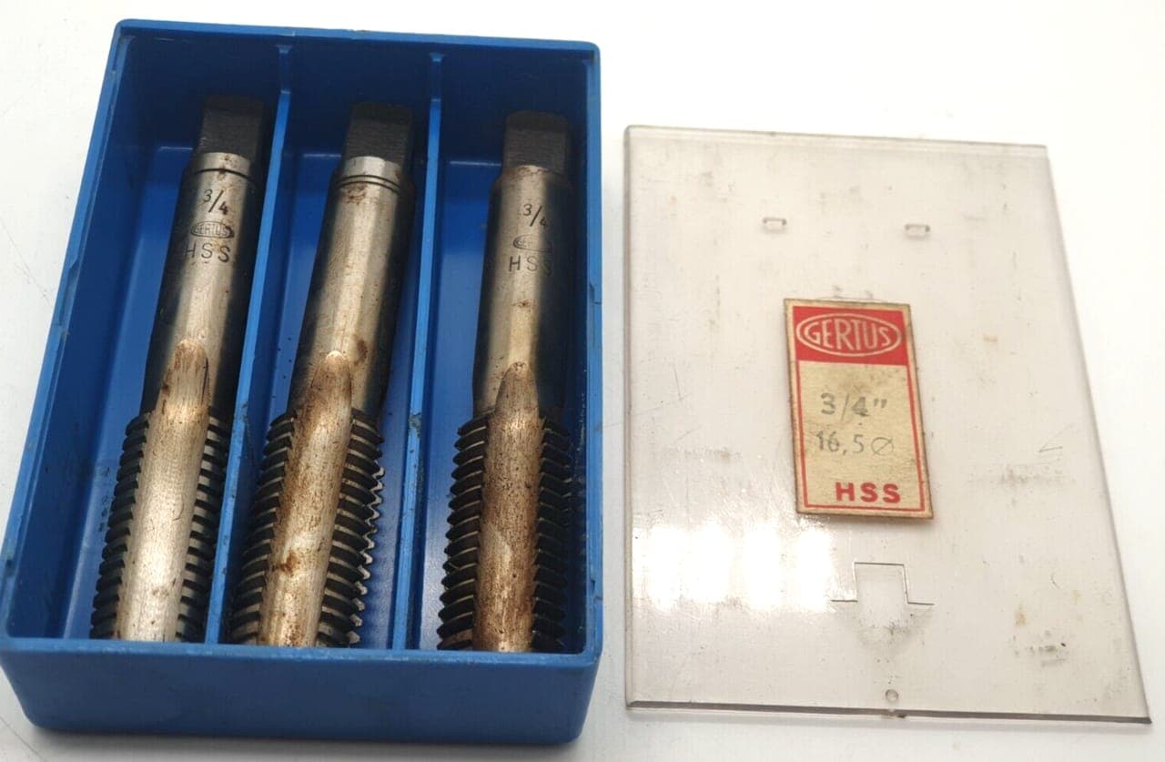 3x Gertus 3/4 HSS 16,5 Gewindebohrer