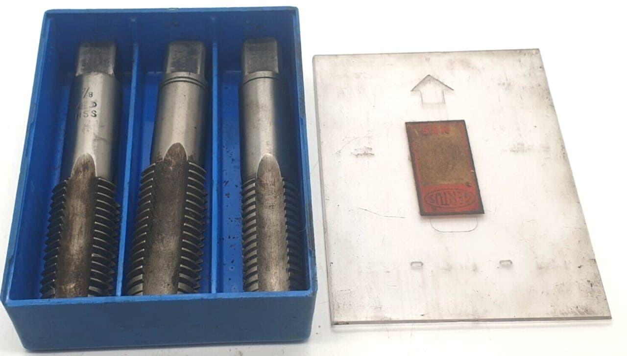 3x Rohrgewindebohrer 7/8 Metallschraubgewinde Gewindebohrer HSS